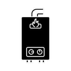 Gas water heater glyph icon