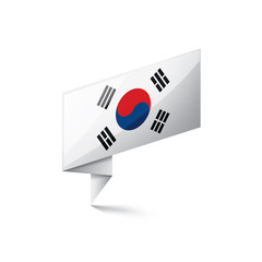 South Korean flag, vector illustration on a white background