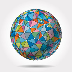 multicolor sphere triangle