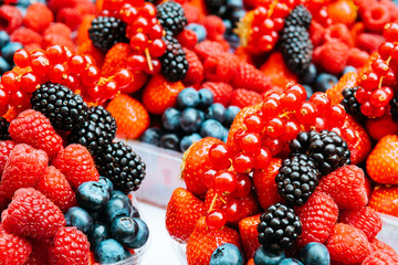 delicious pile cup of blueberry and raspberry