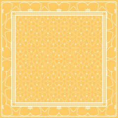 Floral Geometric Pattern. Vector illustration. For fabric, textile, bandana, scarg, print.