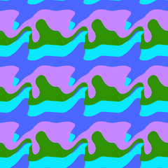 Seamless pattern background of multicolored lines with scribbler.