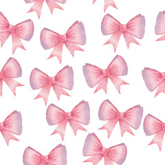 watercolor pattern of bows