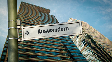 Schild 358 - Auswandern