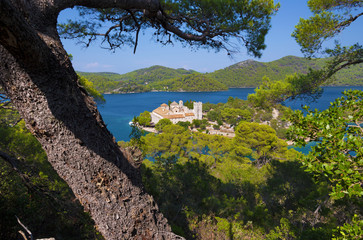 Croatia - The St.Mary benedictine monastery on the Mljet island.