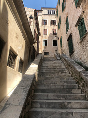 Fototapeta na wymiar Stairs in the old town of Sibenik