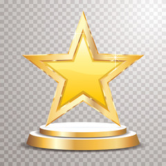 podium star golden yellow
