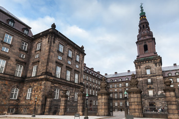 Fototapeta na wymiar Christiansborg Palace exterior, Denmark