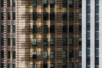 Fototapeta na wymiar Chicago modern architecture details of skyscrapers facades