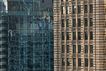 Chicago modern architecture details of skyscrapers facades