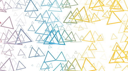 Abstract background with various multicolored triangles. Big and small.