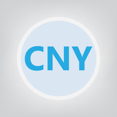 CNY (Chinese Yuan Renminbi) acronym- vector illustration