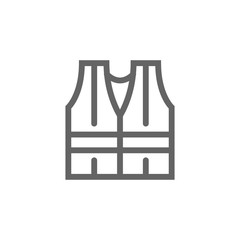 Simple safety vest icon. Symbol and sign illustration design. Isolated on white background