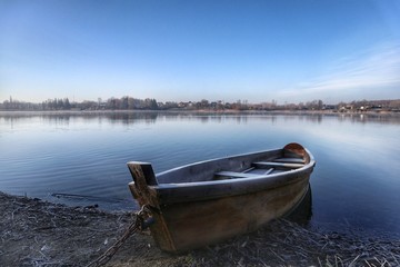 The frosted boat