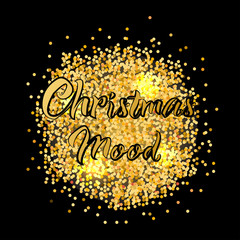 Banner for christmas mood with gold texture