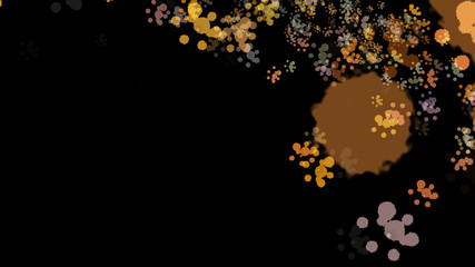 Background with paint. Divorces and drops. Periwinkles.