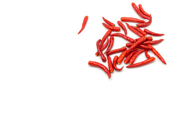 Chili -The pepper plants to the nature of the sphere of the long spikes of pale green right isolated copy space 