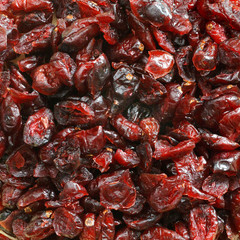 Dried berry top view close up