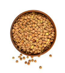 lentils isolated on white