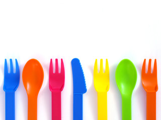 plastic forks and spoons