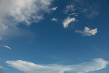 Blue sky with clouds background has space for put text or product