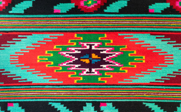Romanian folk seamless pattern ornaments. Romanian traditional embroidery. Ethnic texture design. Traditional carpet design. Rustic carpet design and ornaments.