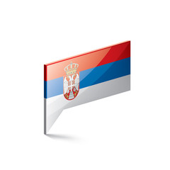 Serbia flag, vector illustration on a white background