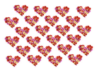 Plakat Hearts from flowers