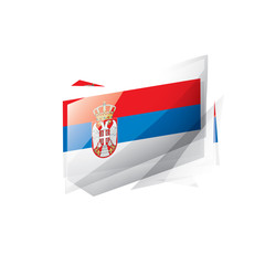 Serbia flag, vector illustration on a white background
