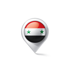 Fototapeta premium Syria flag, vector illustration on a white background