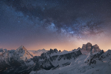 La galassia sulle Dolomiti