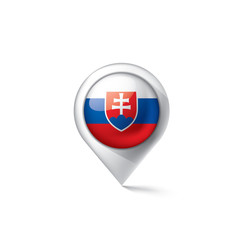 Slovakia flag, vector illustration on a white background