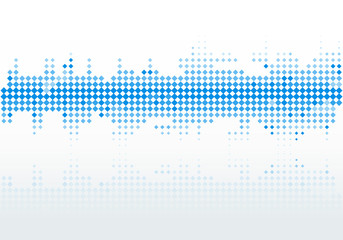 Vector abstract background with blue halftone effect.