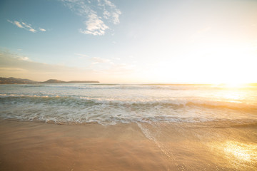 Golden hour on the beach