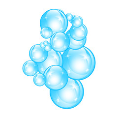 Realistic soap bubbles set isolated on the white background. - 234893840