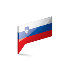 Slovenia flag, vector illustration on a white background