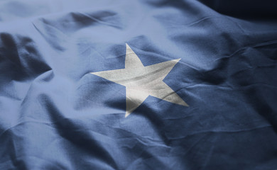 Somalia Flag Rumpled Close Up