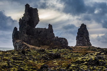 Lóndrangar rock formation in Iceland