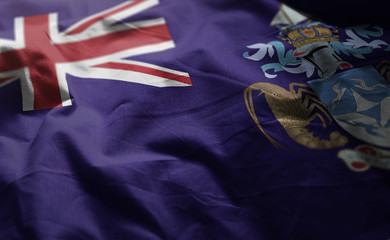 Tristan da Cunha Flag Rumpled Close Up
