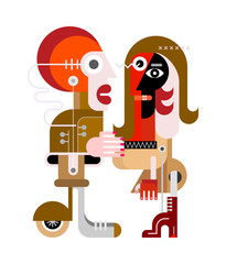 Mechanical People vector illustration