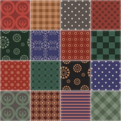 patchwork background with different patterns