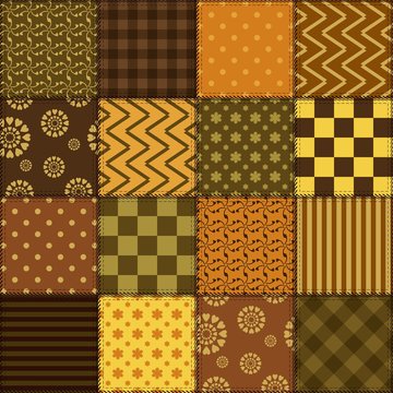 patchwork background with different patterns