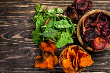 Healthy potato chips alternative - vegetable chips