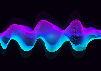 abstract blue an pink line art