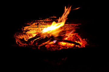 fire, flame, heat, hot, bonfire, burn, night, burning, fireplace, 