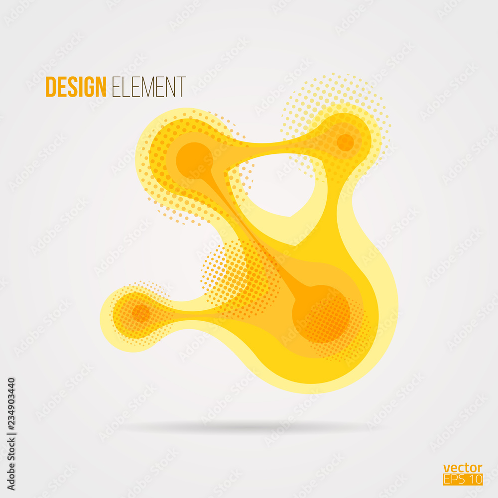 Poster metaball design element. vector illustration.