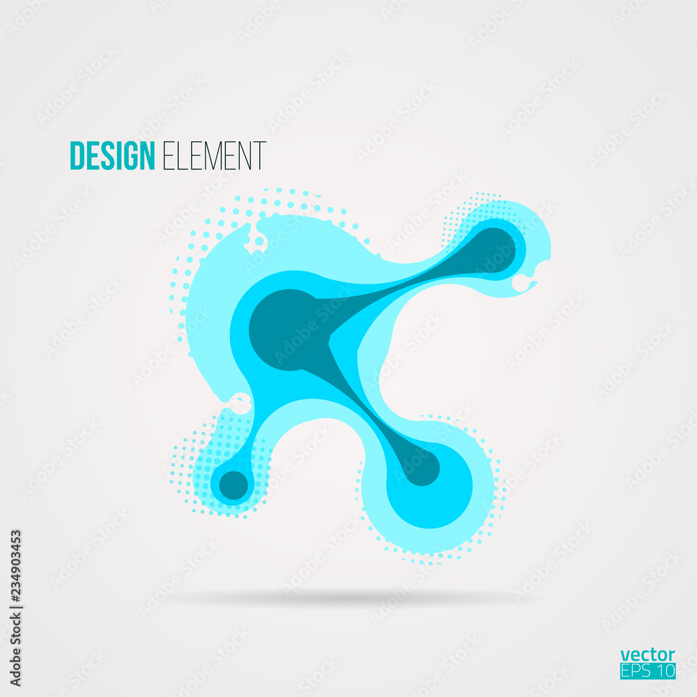 Poster metaball design element. vector illustration.