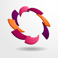 Design element. 3d vector circle illustration. Business logo.