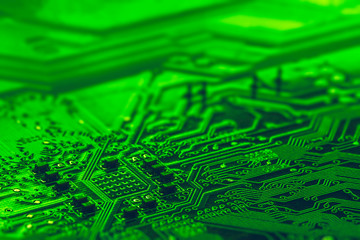 Background image texture of Motherboard digital microchips