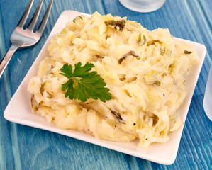 IRISH COLCANNON  POTATO AND CABBAGE MASH